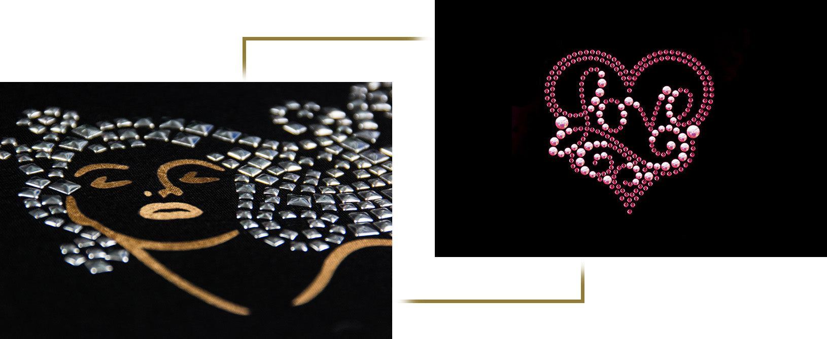 Stud style metallic transfer detail