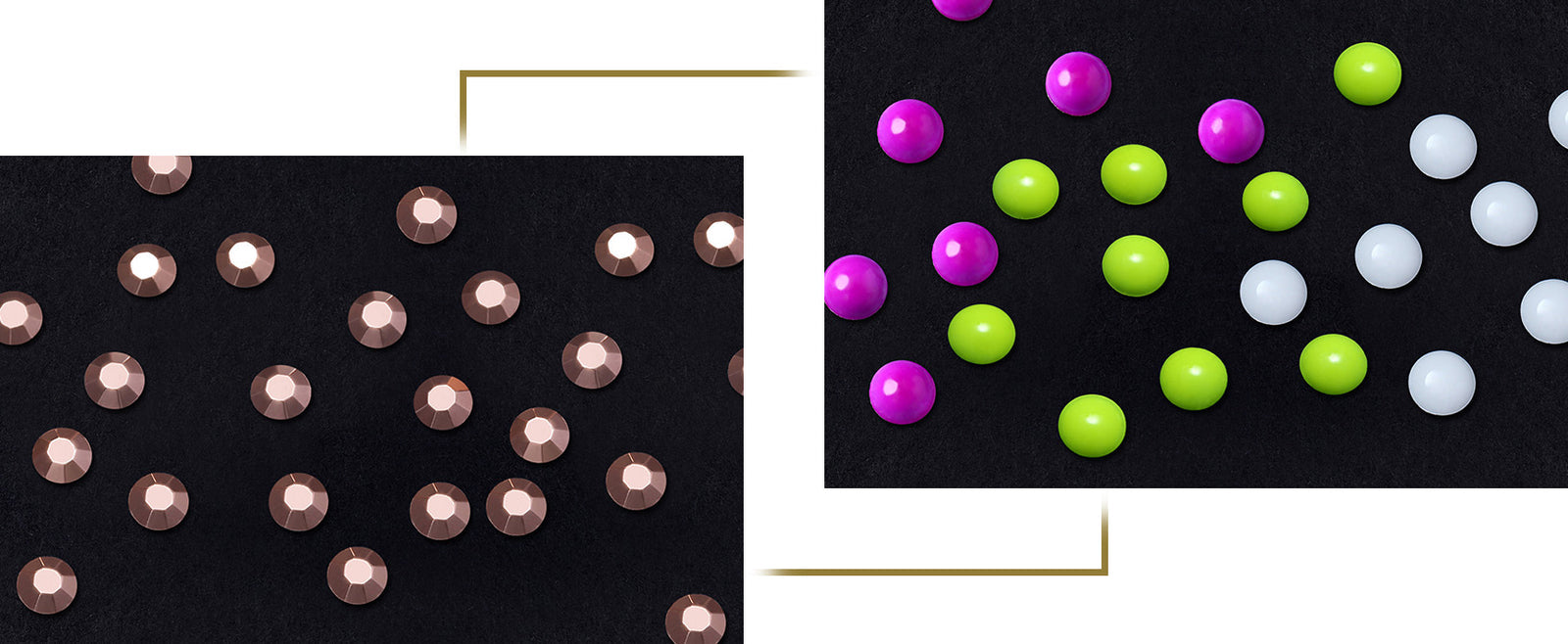 Rhinestud and dome stud route